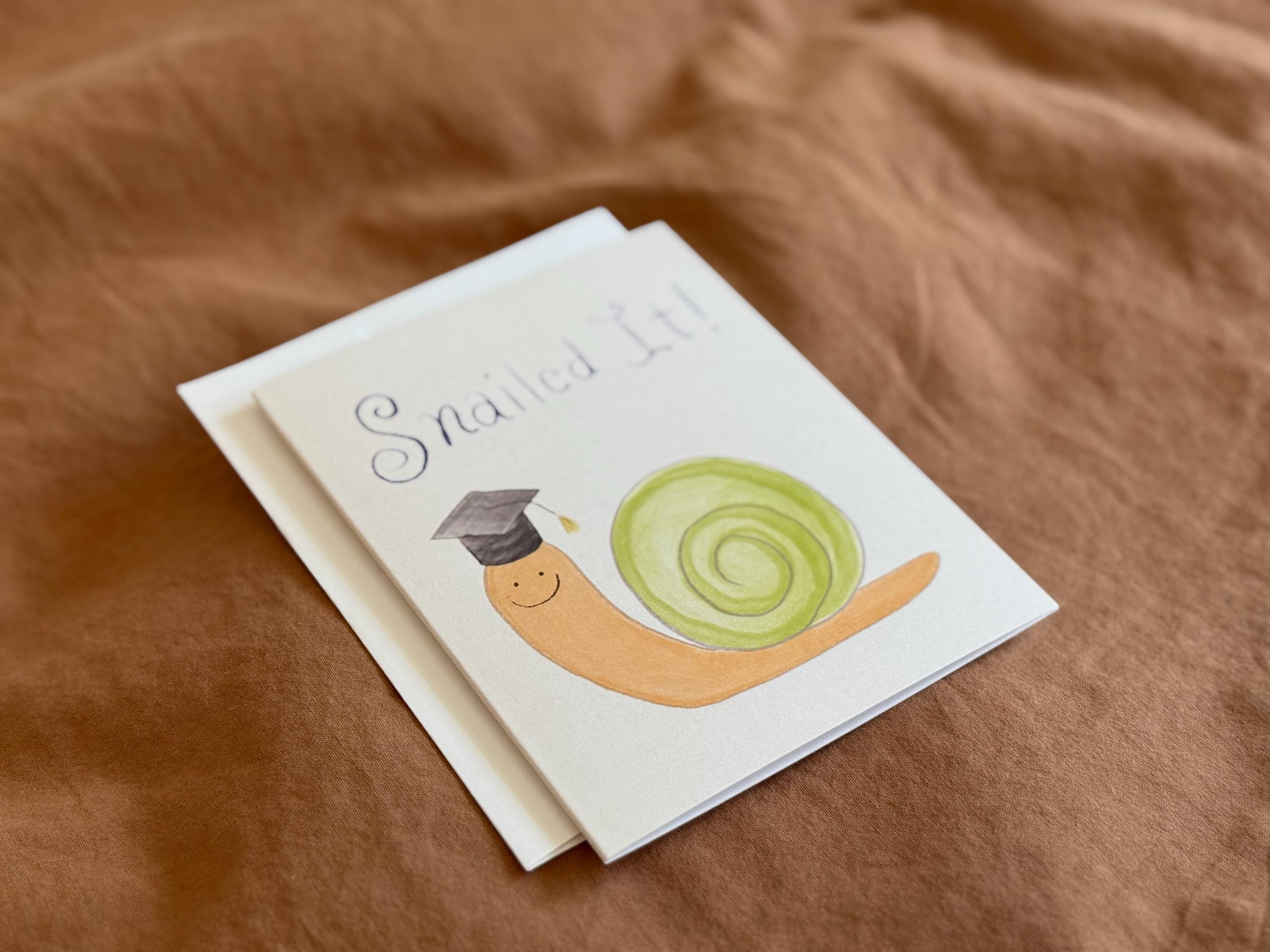 Graduation Card | Snail Congratulations | Friends and Family Graduation ...