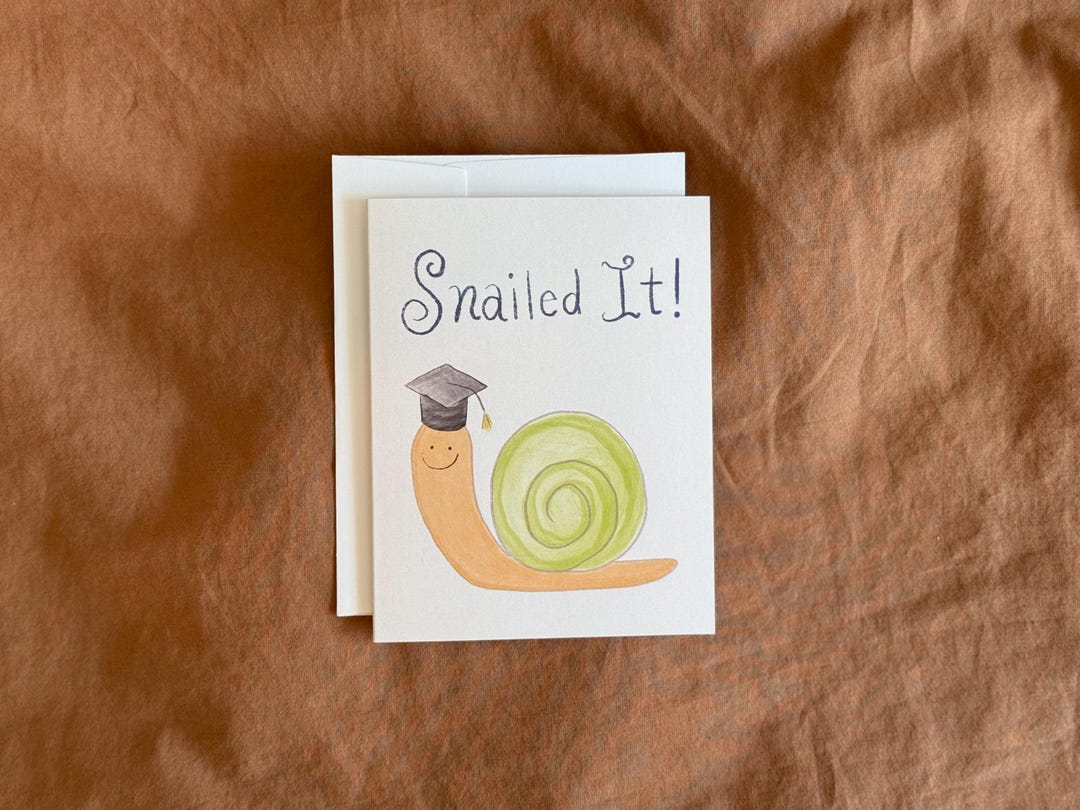 Graduation Card | Snail Congratulations | Friends and Family Graduation ...