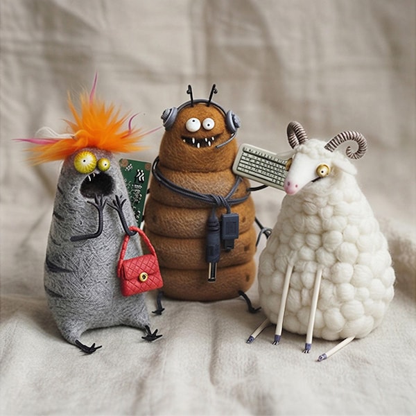 Personalized Felted Animal Collectibles, Whimsical Wool Animal Figurines, Tiny Felt Creature Decor, One of a Kind Gift