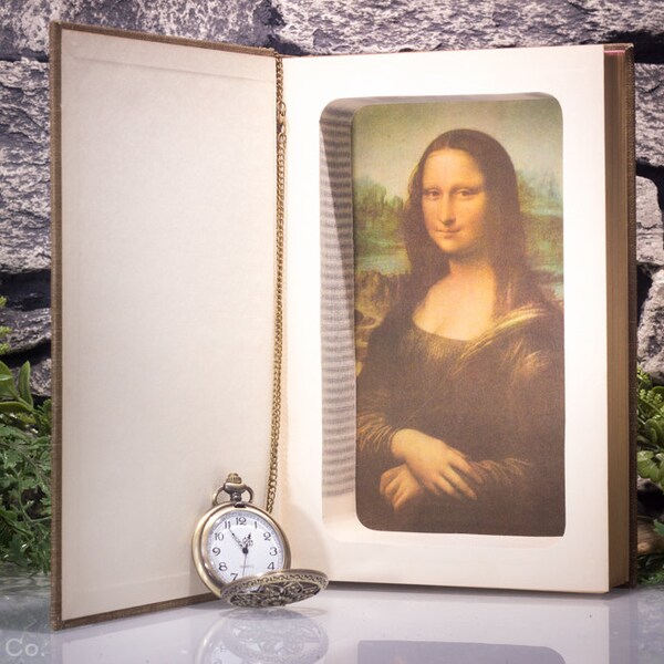 Hollow Book Safe - Vintage (1938) - Leonardo Da Vinci: The Tragic Pursuit of Perfection - Mona Lisa