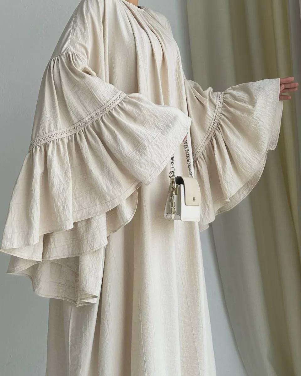 bell sleeve linen dress Wrap Linen Dress with Bell Sleeves and Pockets, Summer Maxi Dress, Cream Linen Dress, Linen Wrap Dress, Boho Wedding Dress, Romantic Dress, 3XL / Blue