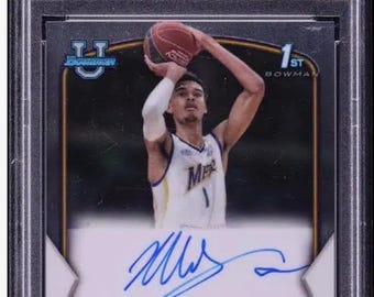 Victor Wembanyama 2022 Bowman University ROOKIE AUTO PSA 10 mystery pack