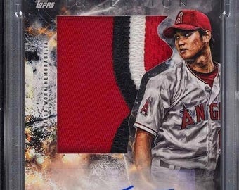 大谷翔平 2018 Topps Inception ジャンボ ルーキー パッチ オート DNA 10/80 PSA 8 ミステリーパック