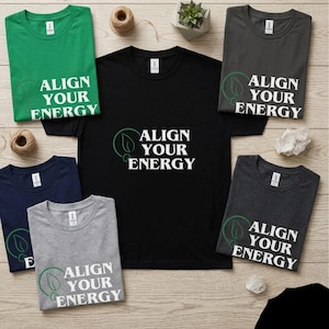 Align Your Energy Tee | Chakra Leaf Graphic T-Shirt