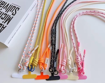 Lanière réglable pour téléphone Candy, cordon bandoulière coloré, support de téléphone anti-perte