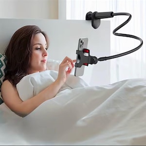 Flexible Gooseneck Phone Holder Stand, Long Arm Lazy Bracket for Bed Desk (Hands-Free)