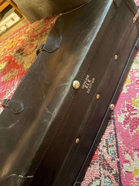 Vintage Elk Leather Salesman case View 2