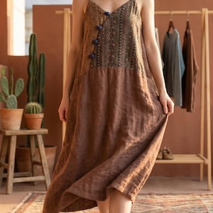 Earthy Brown Dress - Etsy