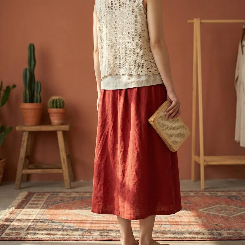Crochet Cotton Vest | French Boho Knit Top | Birthday Gift for Her image 2