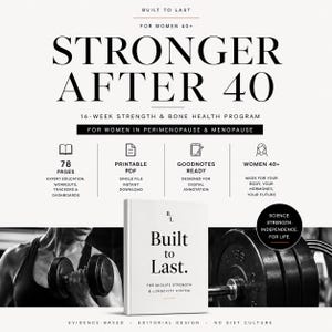 Strength Training for Women Over 40, Menopause Workout Plan, Bone Health Workbook, Longevity Planner, Osteoporosis PDF