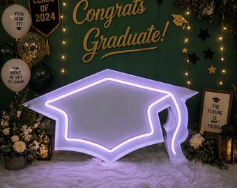 Graduation Cap Marquee Light LED Light Up Sign for Grad Party Decor Class of 2026 Event Decoration Price Per Piece