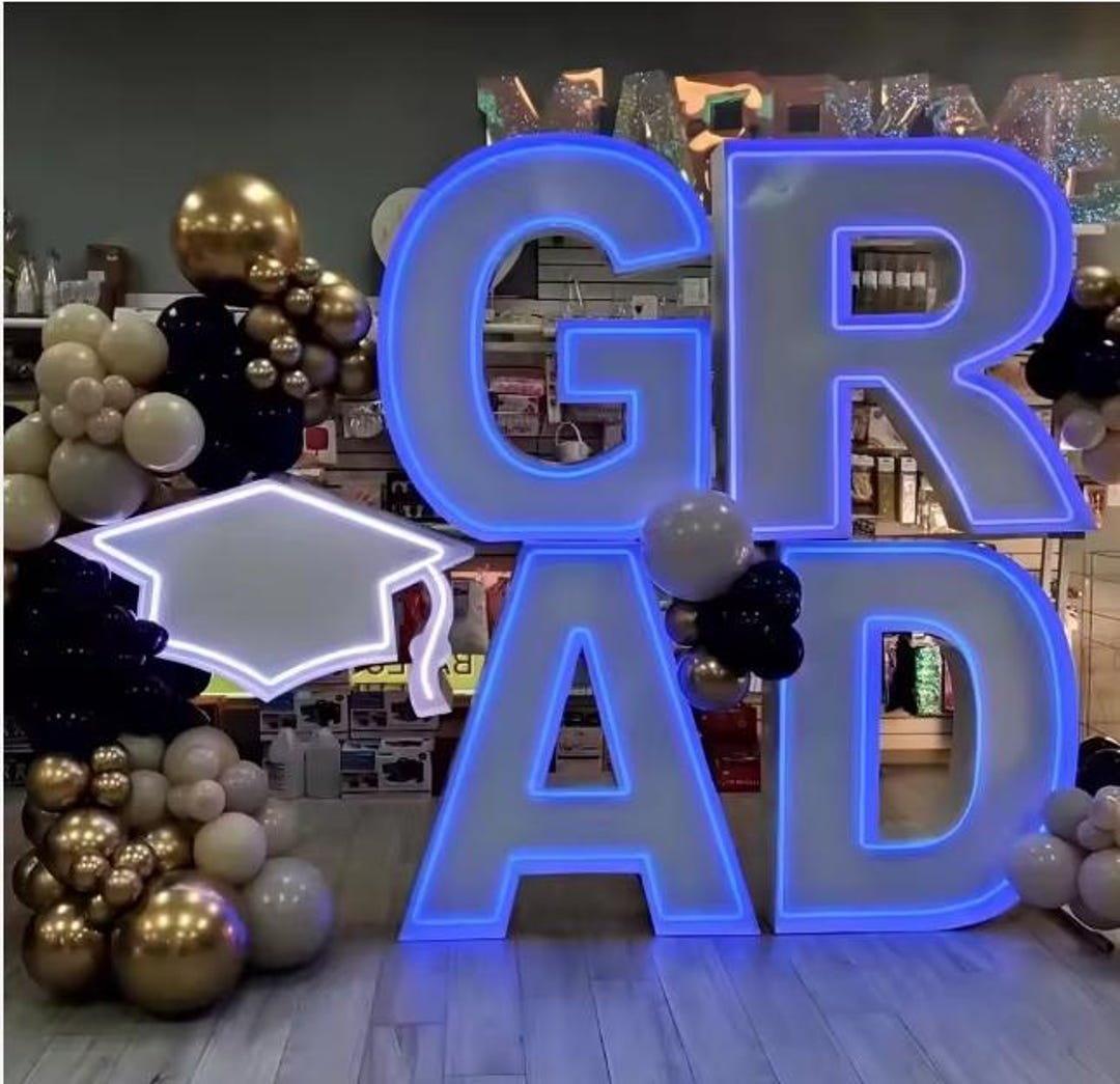 Graduation Marquee Letters GRAD Light up Letters Custom LED Letters ...