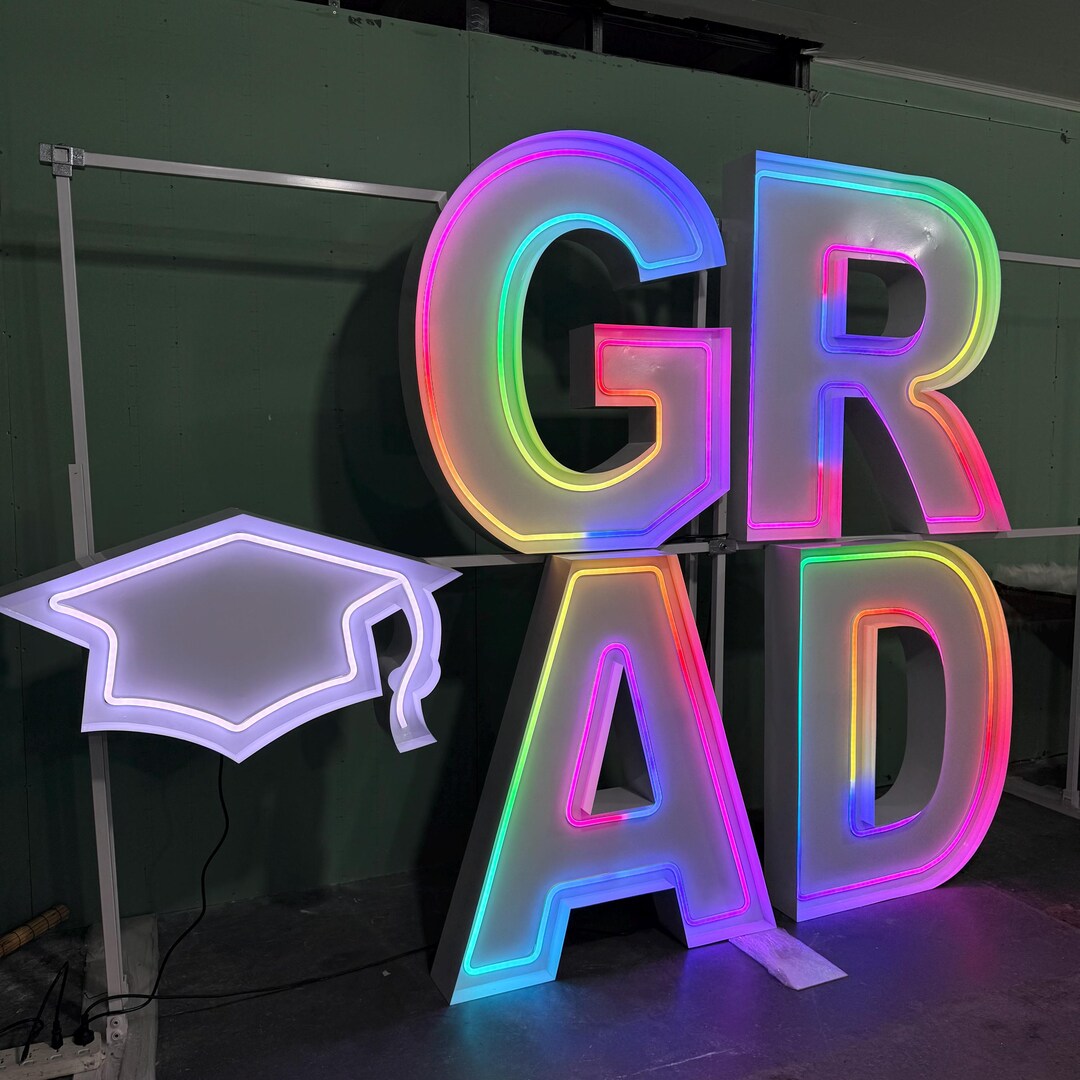 Graduation Marquee Letters Graduation Marquee Letters GRAD Light up Letters Class of 2026 Party ...