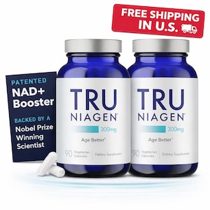 Opakowanie 2 szt. Tru NIAGEN Opatentowany suplement NAD Funkcje mózgu Przeciwstarzeniowy Regeneracja 300 mg Niagen 90 porcji Wsparcie komórkowe 1 dziennie 2 butelki