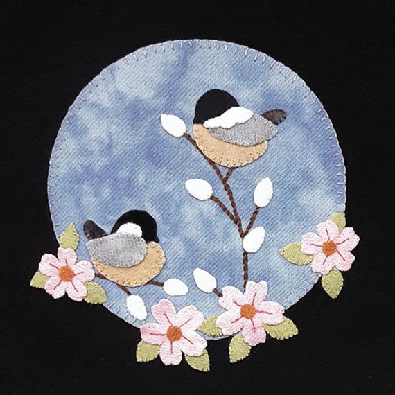 Chickadee and Cherry Blossoms - May Chickadee of the Month