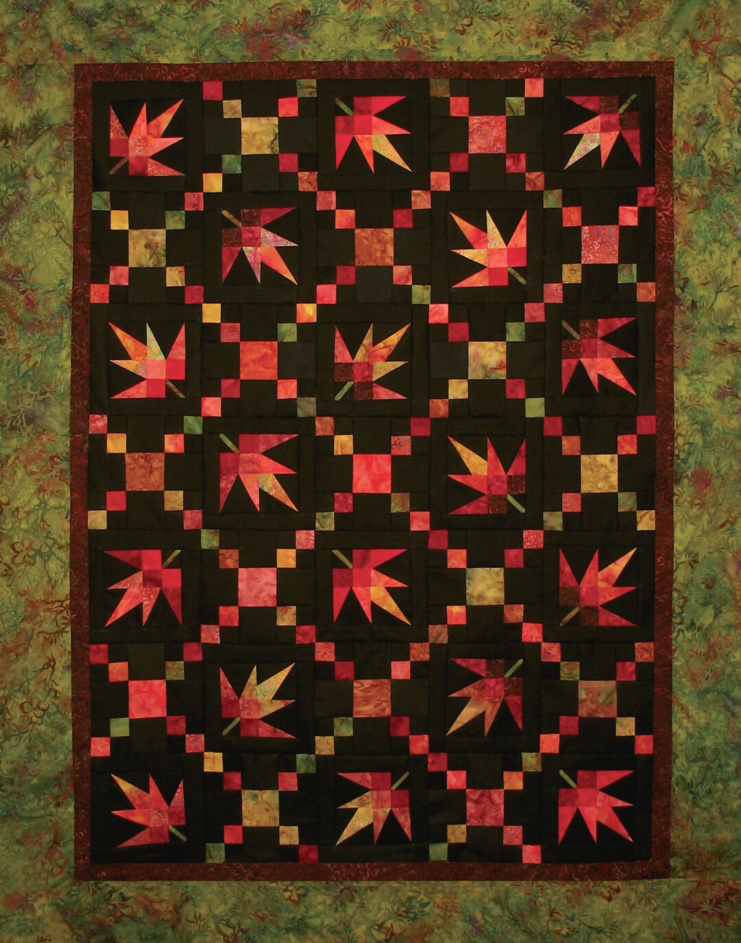 Falling Leaves Digital Quilt Pattern - Etsy