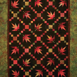 Falling Leaves Digital Quilt Pattern