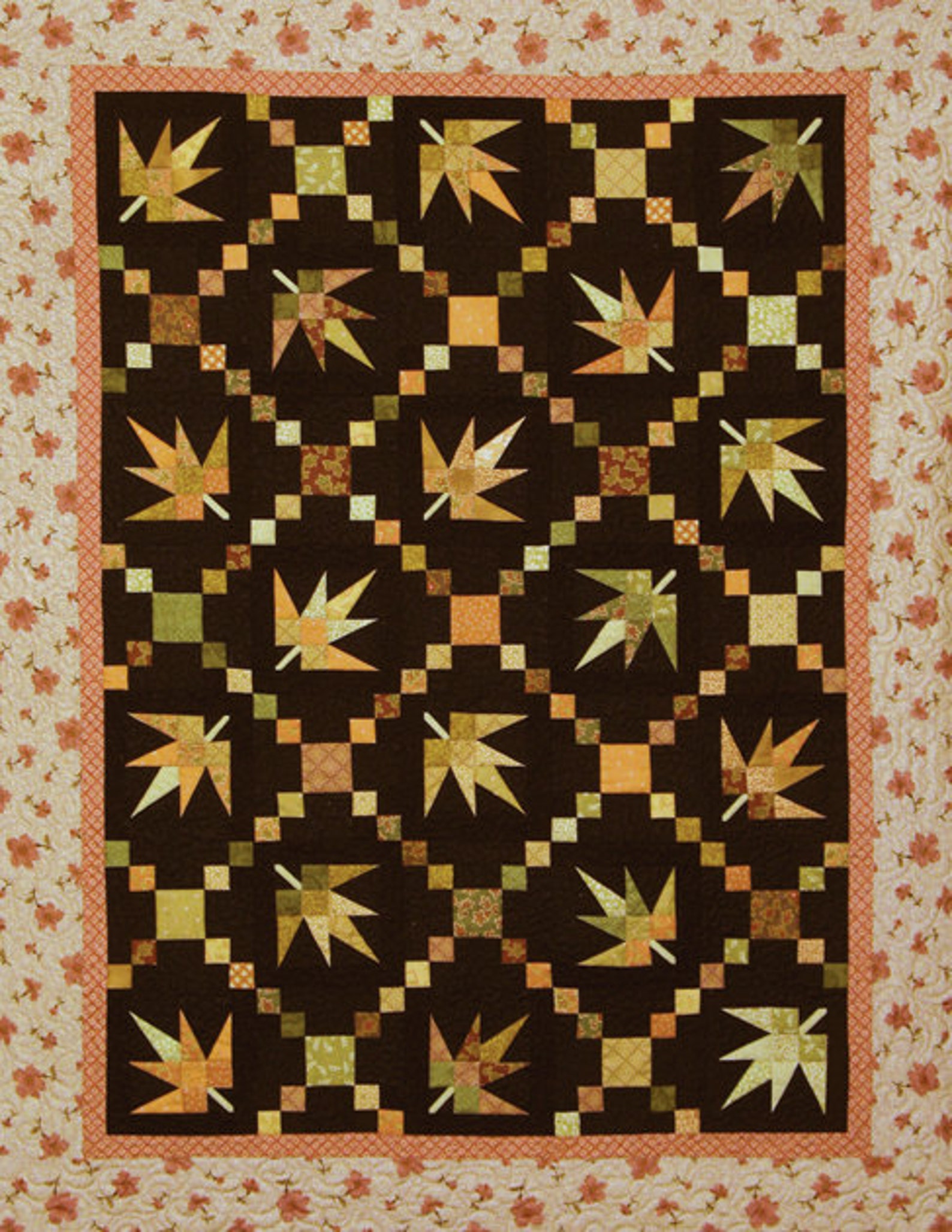 Falling Leaves Digital Quilt Pattern - Etsy