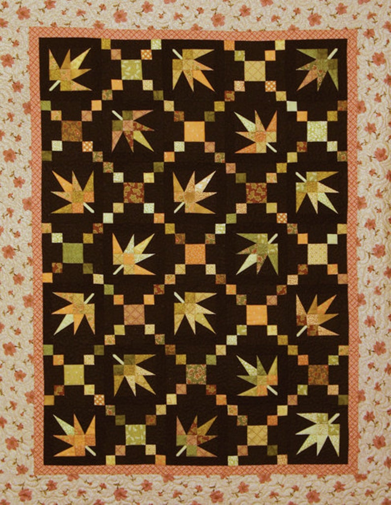 Falling Leaves Digital Quilt Pattern - Etsy