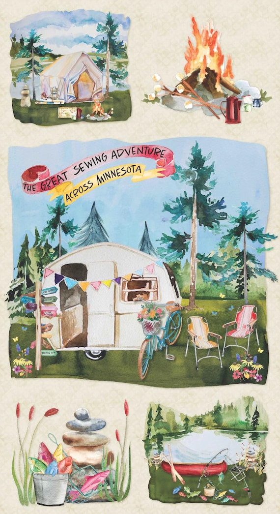 Camping Panel All Minnesota Shop Hop 2022 Panel