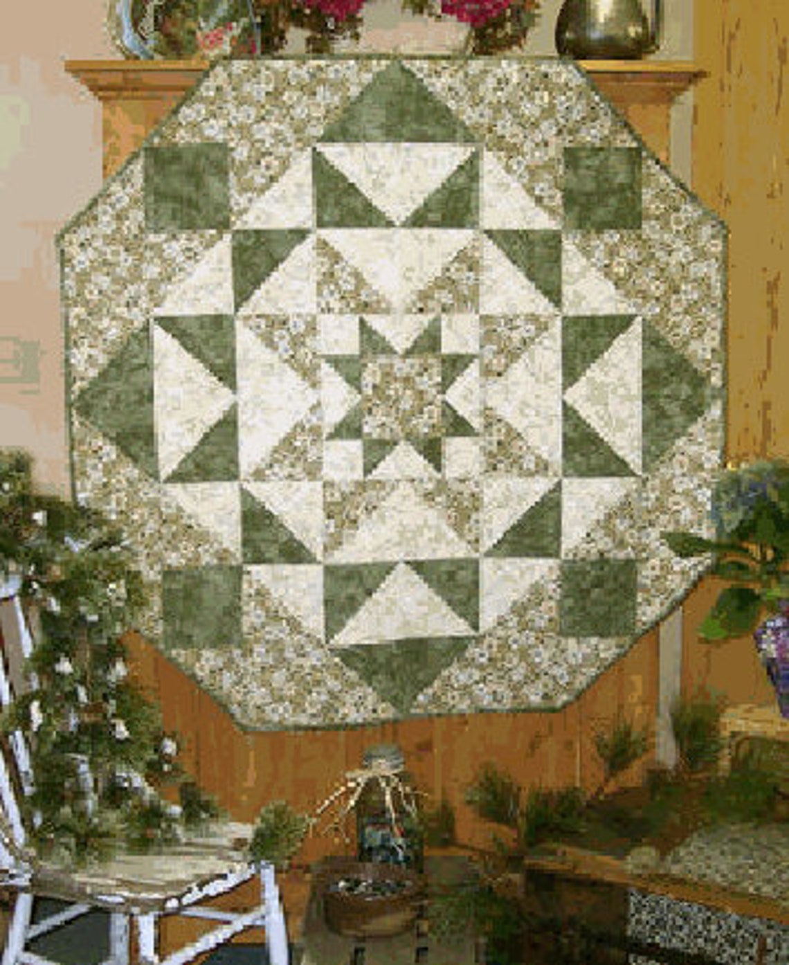 Christmas Starburst Table Topper or Wall Quilt Digital Pattern - Etsy
