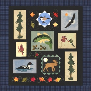 Wolf Pawprint Quilt Wool Throw Decorative Eco Friendly Upcycled Wool Patchwork Applique Woodsy by Northernlodge on Etsy
