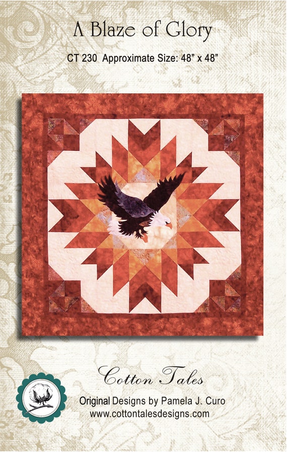 A Blaze of Glory Eagle Digital Quilt Pattern