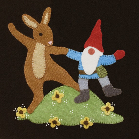 It's a Gnomes World - April - Dancing with Rabbit Digital Pattern