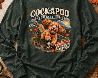 Funny Cockapoo Long Sleeve T-Shirt, Muddy Dog Walking Tee, Cockapoo Owner Gift