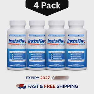 4 Pack Instaflex Advanced Joint Support Doctor Formulated 30 Capsules Exp 2027