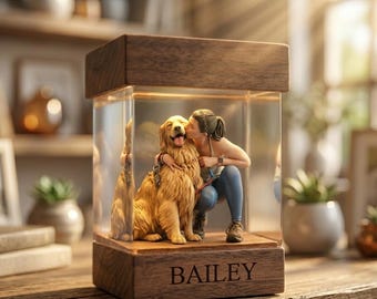 Your Pet Memories Epoxy Night Lamp- Commissioned, Personal With Accurate Likeness, Hand Painted
