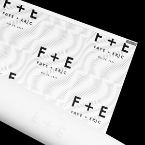 Personalisierte Namen Geschenkpapier, benutzerdefinierte Hochzeit Initialen Monogramm Geschenkpapier, Braut und Bräutigam, maßgeschneiderte Markenverpackung, Store Shop Logo