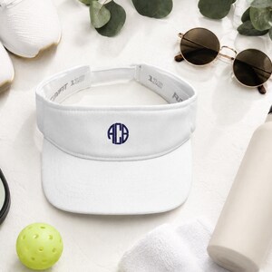 Personalized Monogram Pickleball Embroidered Visor - Customizable Sun Protection for Players, Game Day Hat, Initials Cap, Pickleball Lover