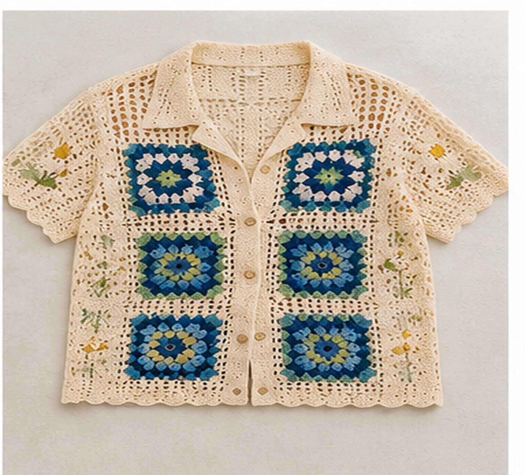 32 Men’s Crochet Patterns for Hats, Sweaters, Shirts, Slippers, and More 26 Crochet Pattern Mesh Button Up Shirt