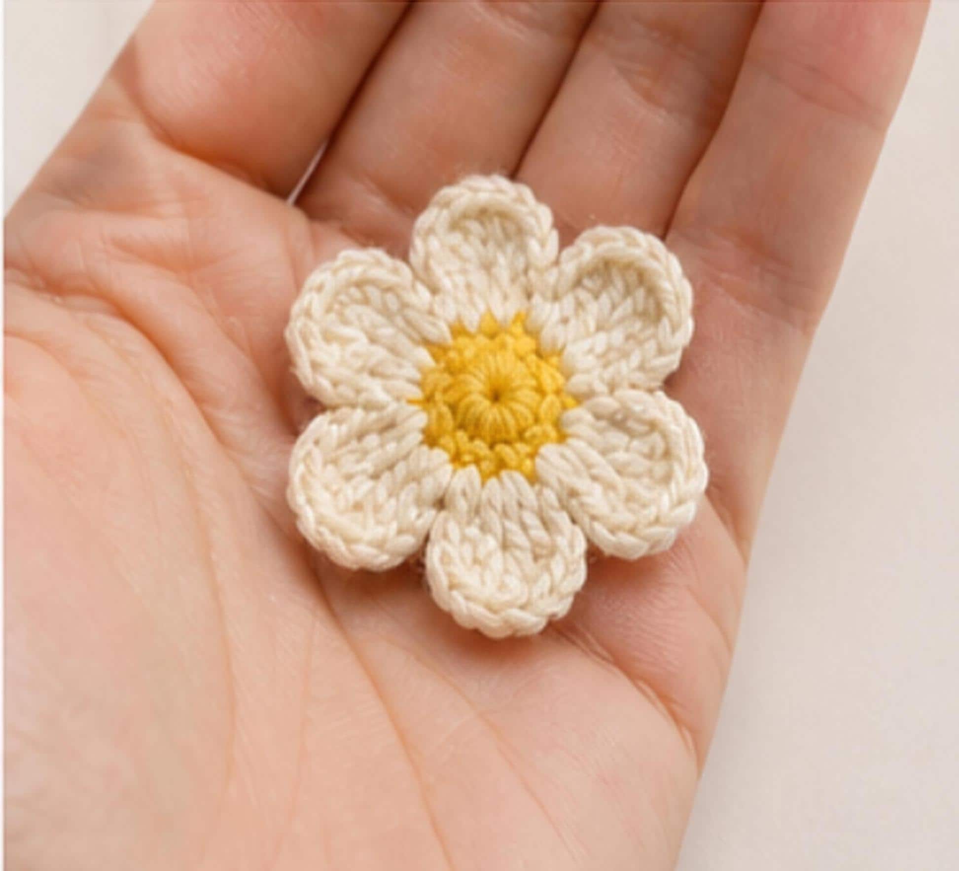 Crochet Flower Applique Pattern Quick Beginner Crochet