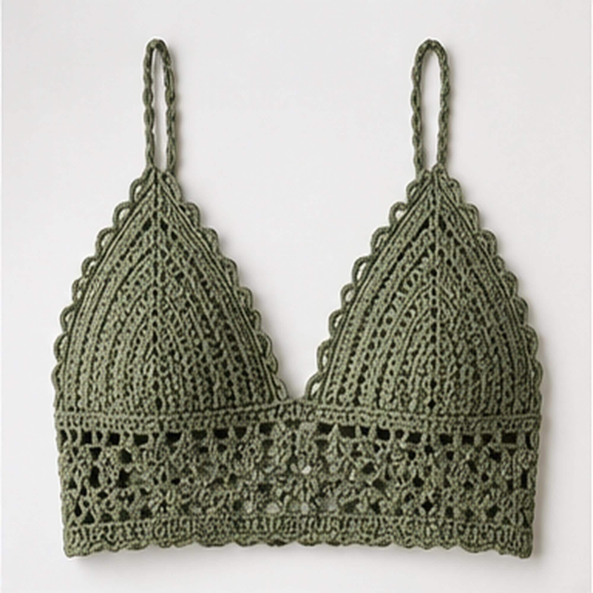 Olive Lace Bralette Crochet
