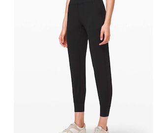 Lululemon Align jogger de talle alto Nulu negro, estilo yoga athleisure, talla 8 (28").