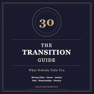 The 30 Transition Guide: What Nobody Tells You - Late 20s, 30s Life Reset Workbook (Digital Download)