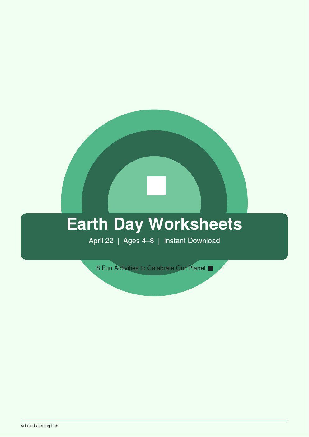 Earth Day Worksheets Printable | April 22 Activities Ages 4-8 ...