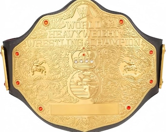 BIG GOLD World Heavyweight Championship Replica Belt, Wrestling Title Belt 4mm