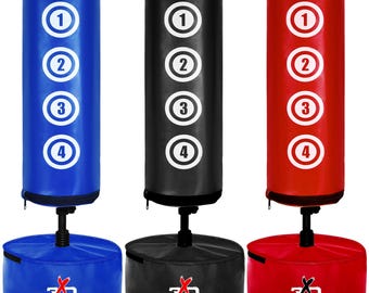 Kids Freestanding Punch Bag: Adjustable Height, Durable Stability Training  Equipment with Free Boxing Mitts