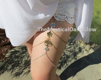 Necklace Thigh Chain, Layered Thigh Jewelry Body Chain Jewelry upper arm bracelet arm band, chain Garter Tree of Life Leg Necklace Arm Chain