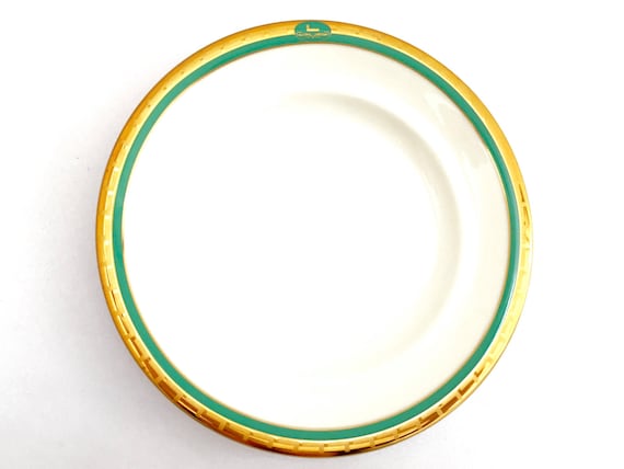 LANCEL PARIS MALBATA 楕円形 プレート 皿 Vintage Lancel Paris Porcelain Dessert Pie Plate Maebata Japan - Etsy