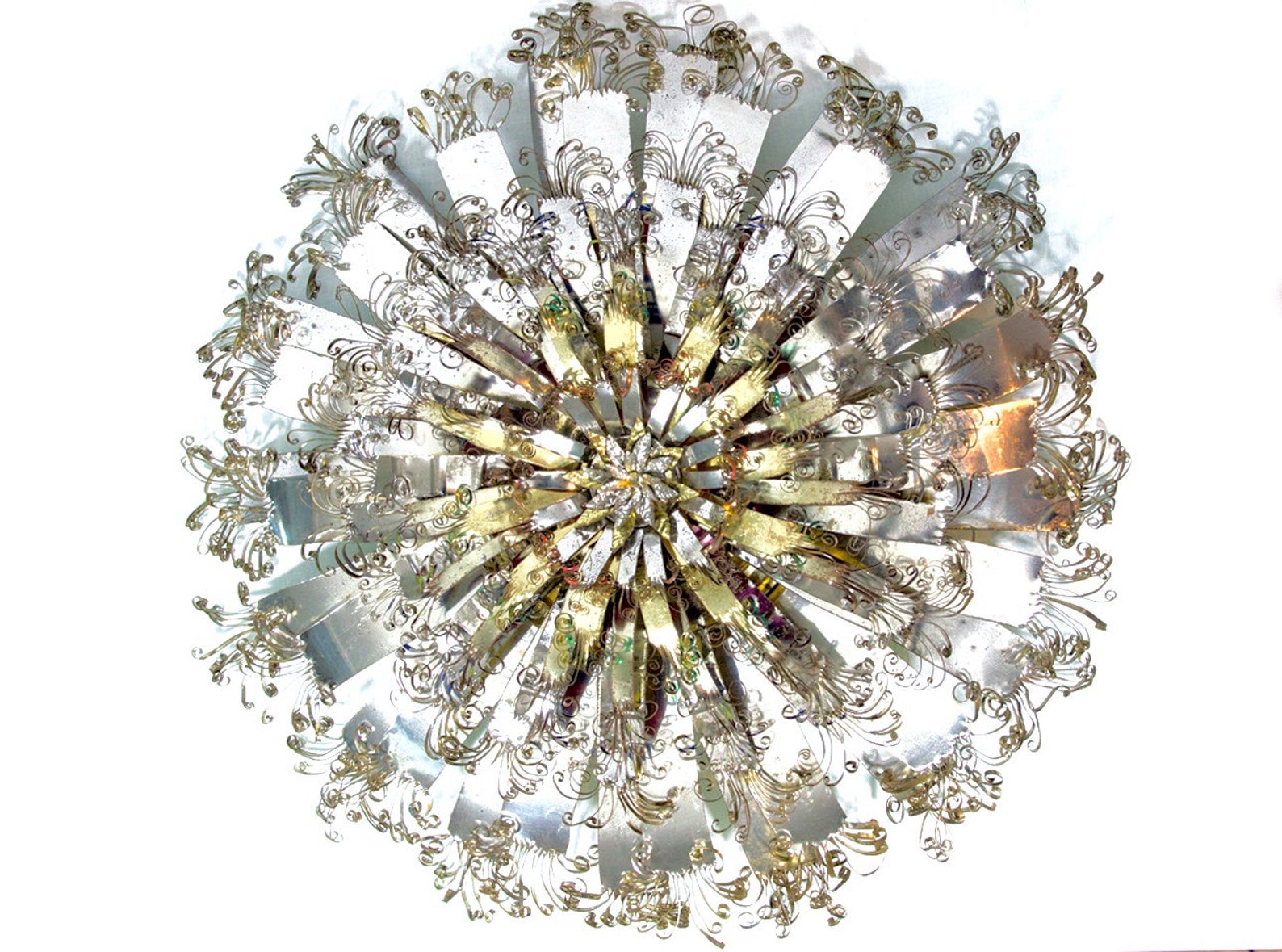 Vintage Tin Can Folk Art Starburst Wall Hanging Etsy