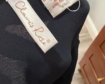 Vintage Claire's Rose zwarte zijden kanten slipdress medium