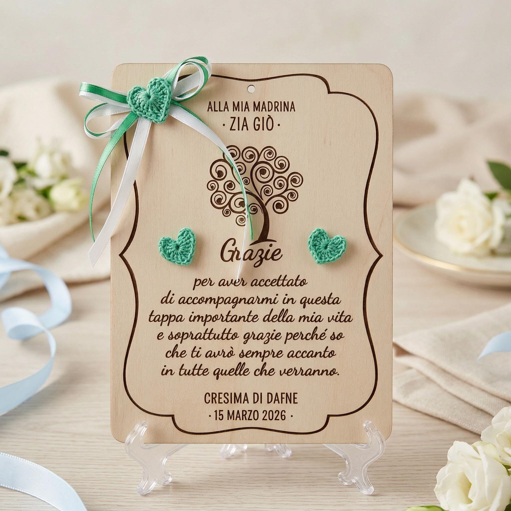 Cucchiaio Personalizzato Per Madrina, Regalo Battesimo O Richiesta Madrina, Acciaio Inossidabile, Inciso Al Laser - 2