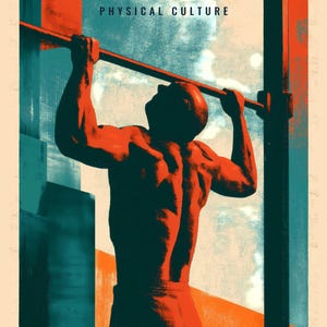 Vintage Pull-Up Art Print – Retro Calisthenics Poster