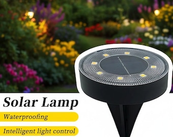 Luces solares de suelo para exteriores IP68, impermeables, LED, para caminos, jardín, césped, terraza, entrada de vehículos, iluminación paisajística. Lámpara solar.