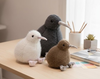 アルビノキウイのぬいぐるみ - キウイのぬいぐるみ - キウイの鳥の
