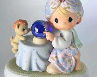 Precious Moments Astrology Girl with Future Predicting Crystal Ball Figurine